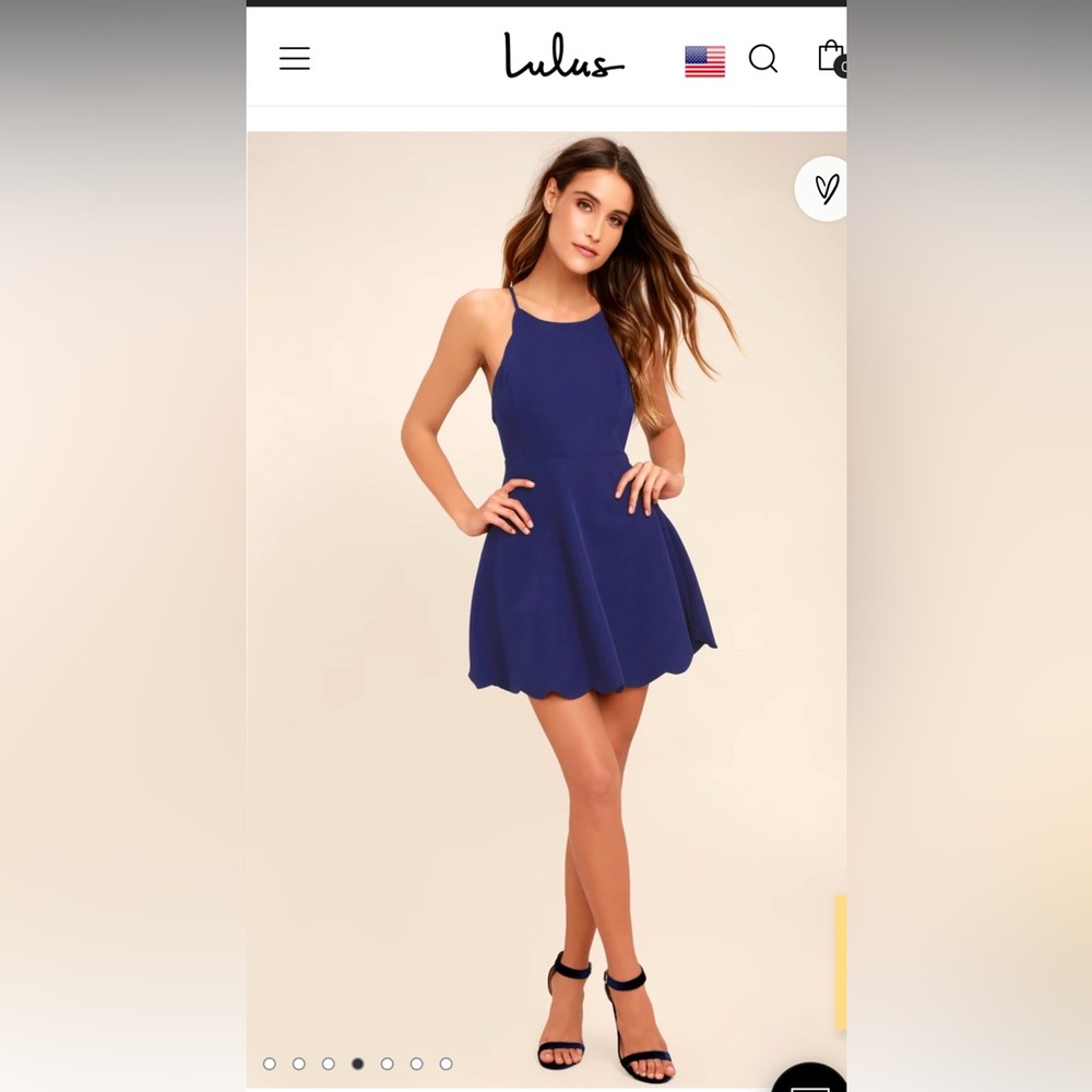 Royal Blue Backless Dress